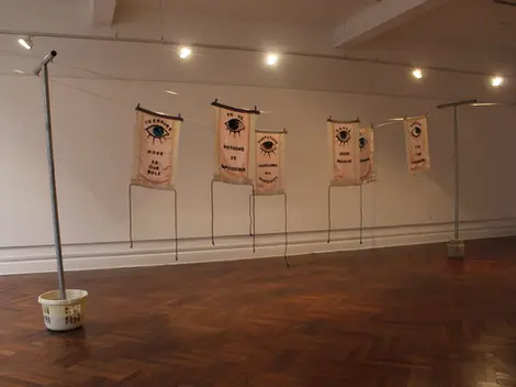 a row of banners with one that says everyone hope is a role