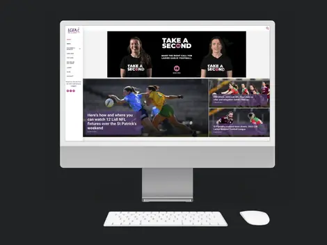 a computer monitor displays a page that says take a second