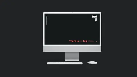 a computer monitor that says there is no big idea