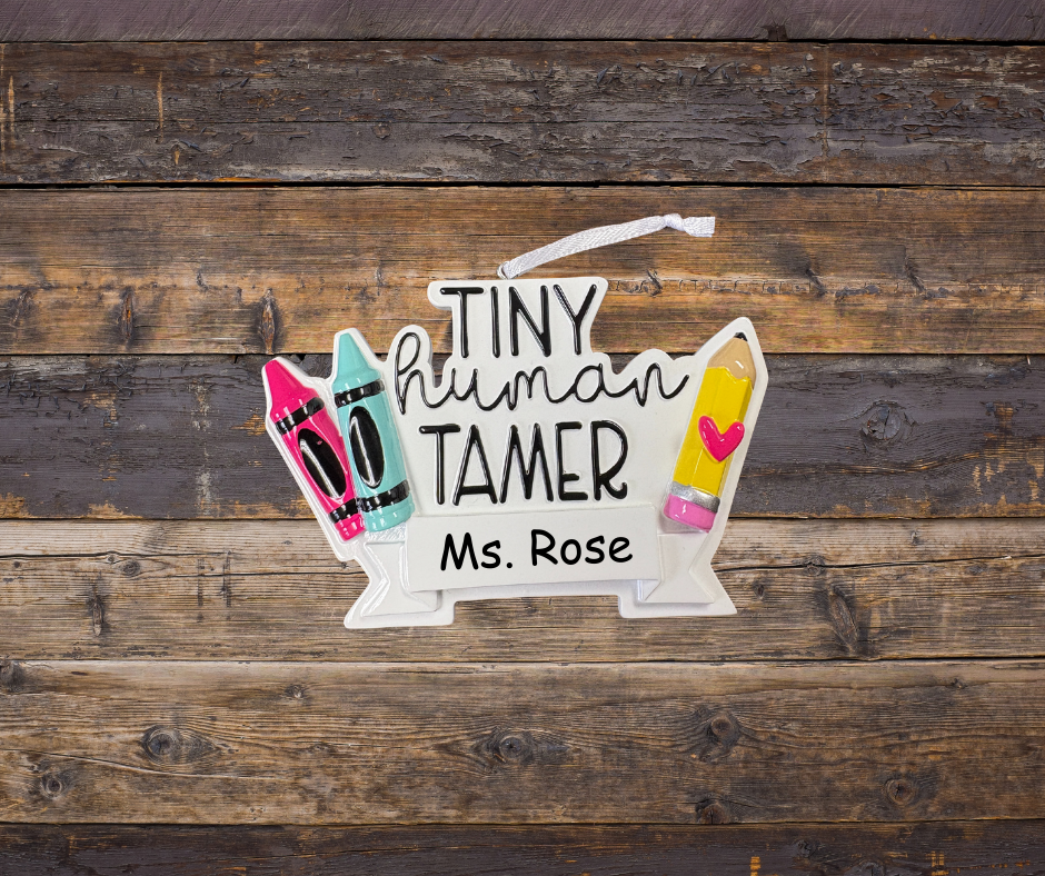Tiny Human Tamer Personalized Ornament