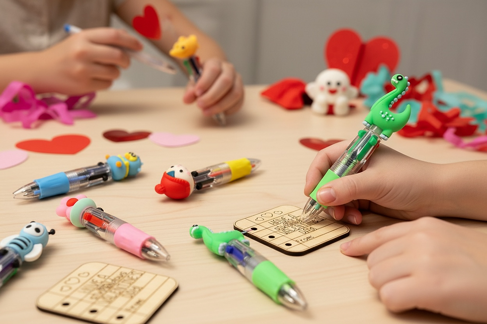 Thumbnail: Valentine multi coloured pen exchange gift