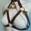 Thumbnail: Legend of Zelda inspired Triforce cage harness set in Brown