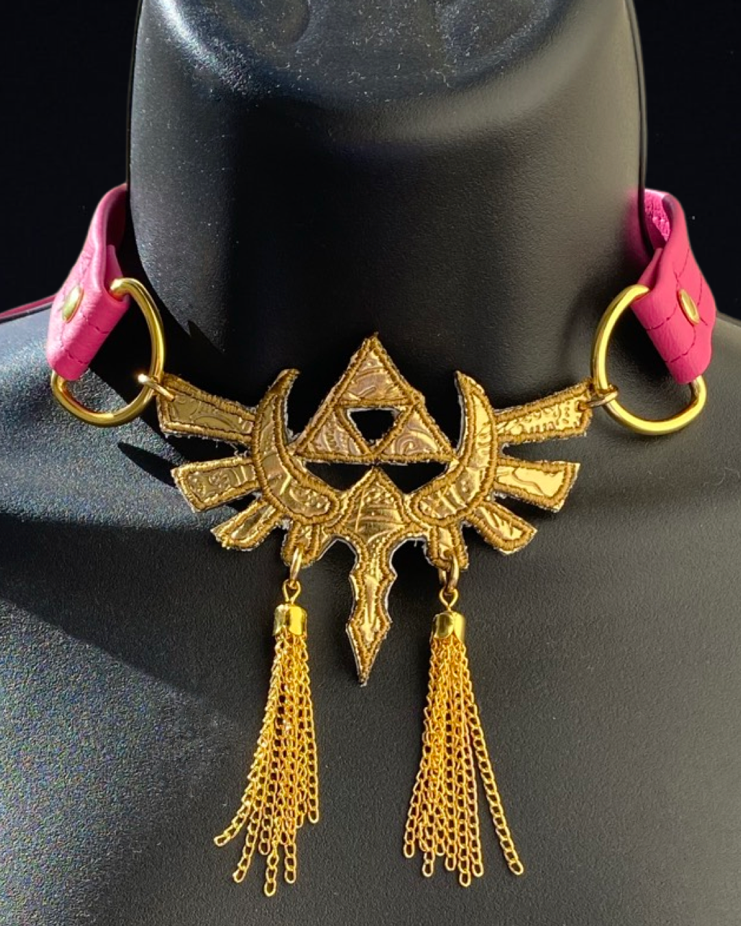 Pink Triforce necklace