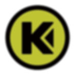 Bold black "K" logo on a lime green circle, outlined with a black border. Simple, modern design on a plain white background. Kazang Logo