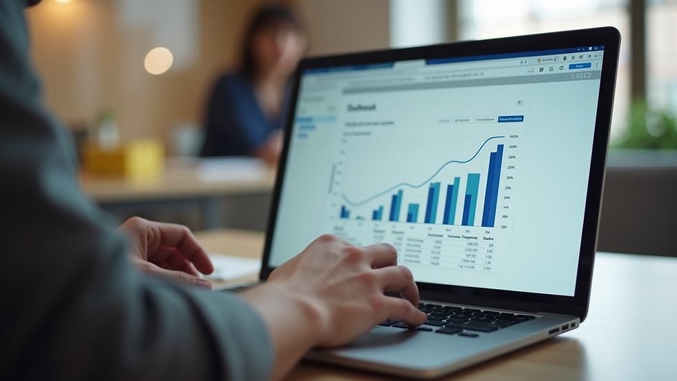 Close-up view of a laptop screen showing tax software dashboard