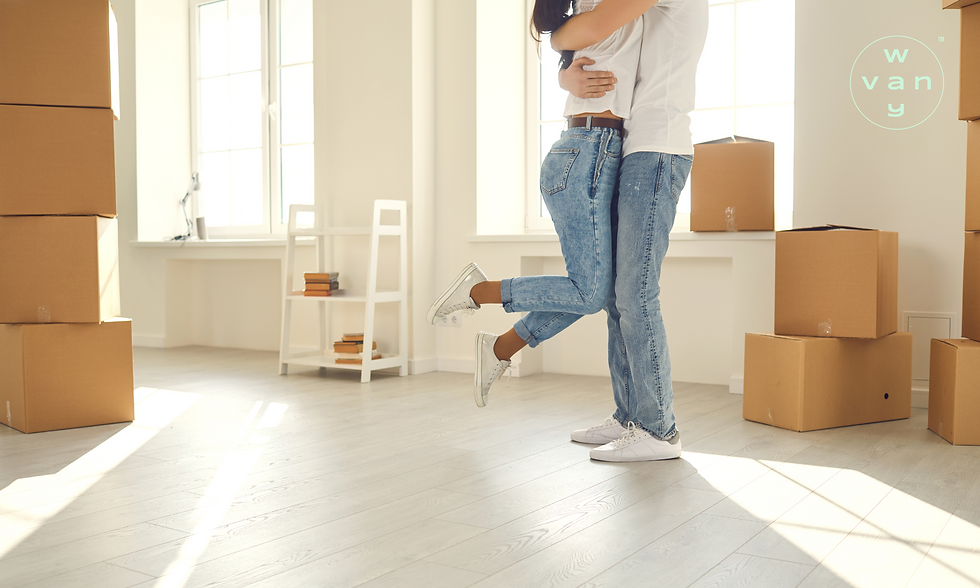 Couple moving into new home