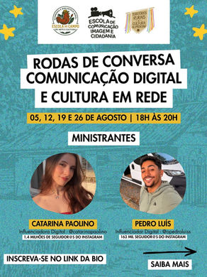Rodas de Conversa "Comunicação Digital e Cultura em Rede" está com inscrições abertas