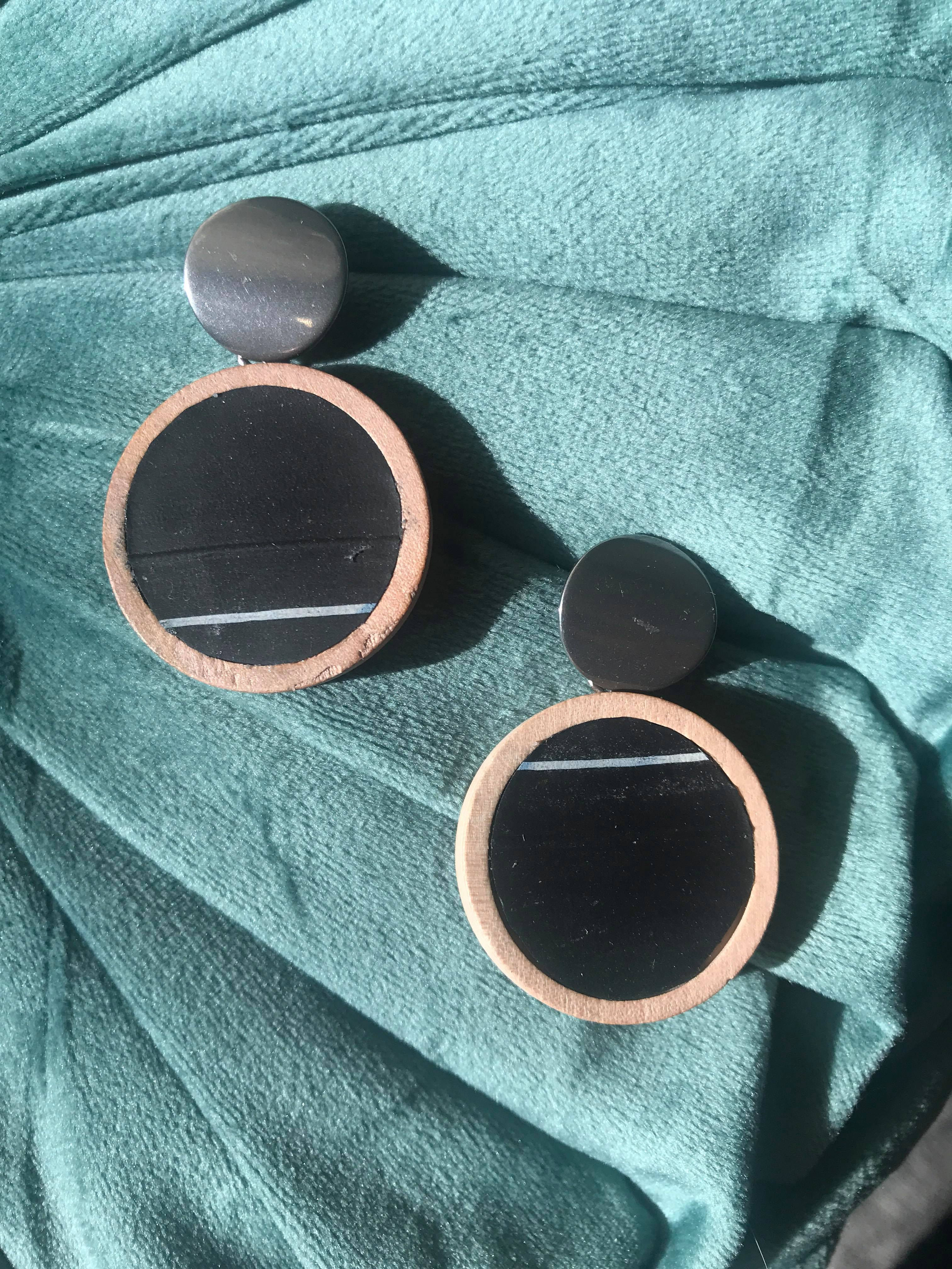 Mod Minimal Wood | Metal Dangles