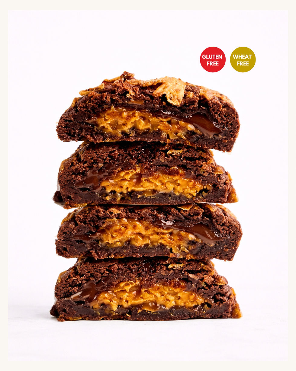 Thumbnail: gluten free caramel cornflake brownie nyc cookies