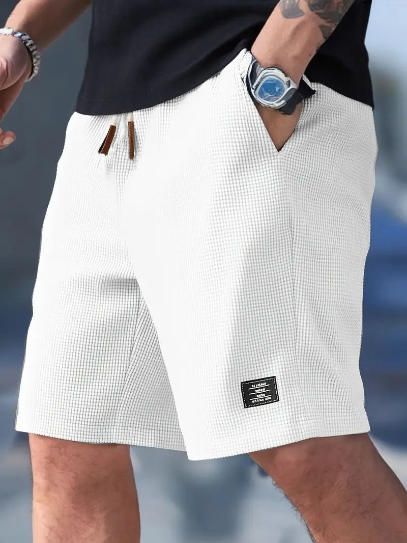Thumbnail: 2026 Summer Men's Waffle Texture Casual Sports Beach Shorts Quick Dry Trendy Bre