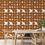Thumbnail: Raindrop in Burnt Siena | Mid Century Modern Vibe | Simple Stick Wallpaper