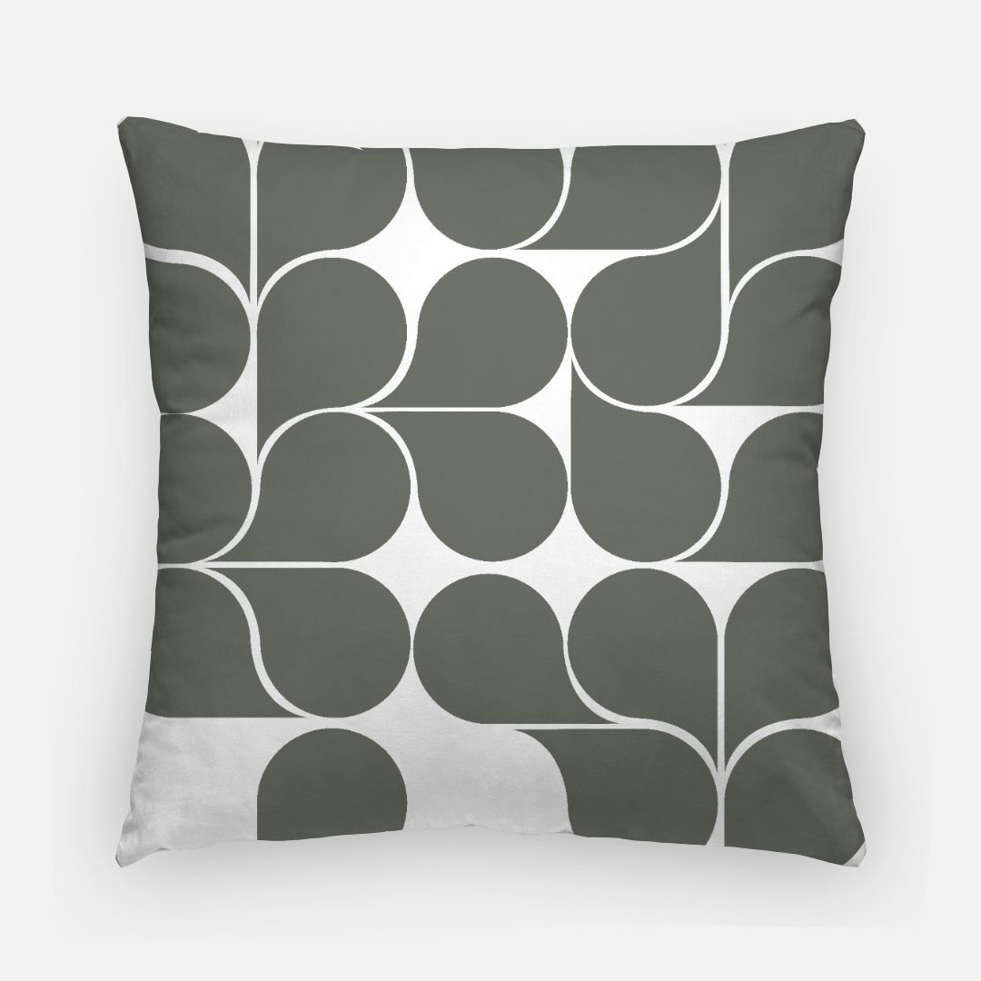 Decorative Throw Pillow for Couch or Bed – Raindrop in Black