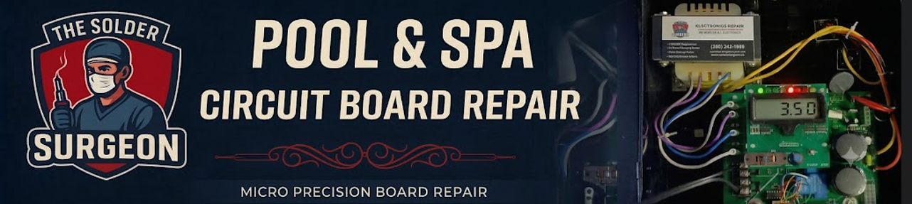 Pool and spa circuit board repair hero image.