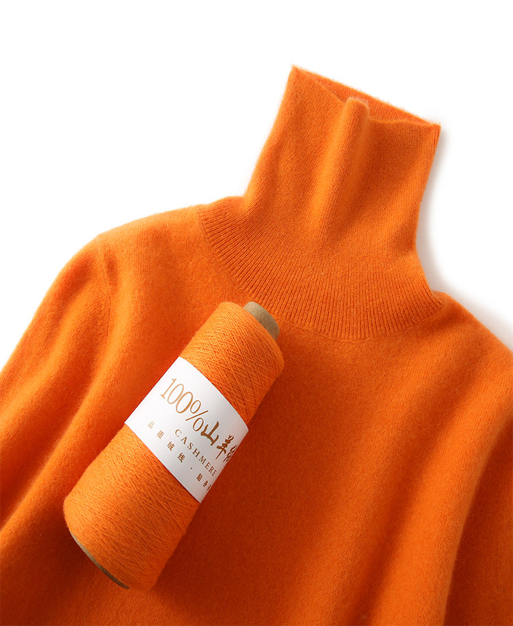 Thumbnail: Women's 100% Cashmere Sweater Turtleneck knitwear Ladies Sweater Cashmere Sweate