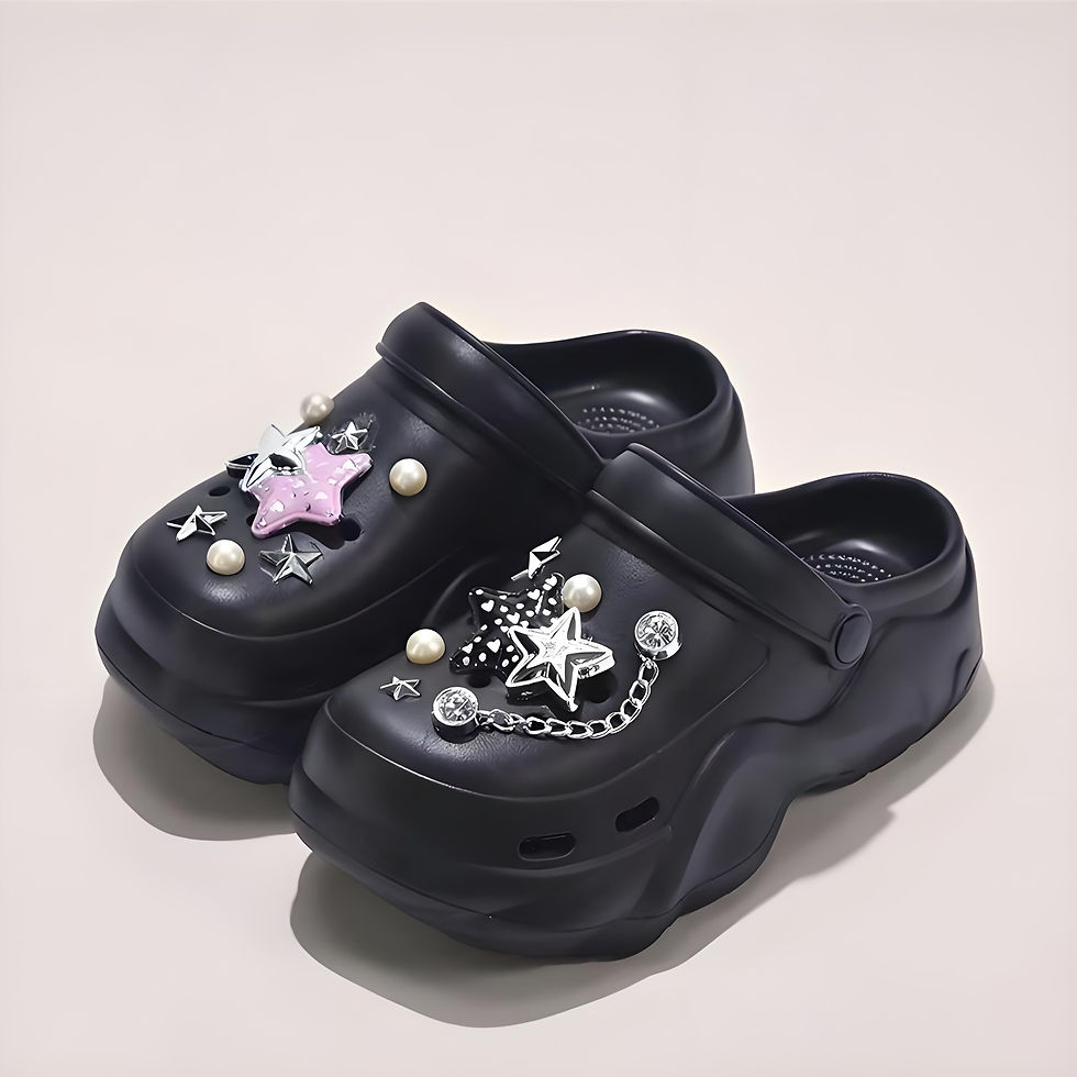 Thumbnail: Women DIY Silver Chains Fashion Bear Decor Clogs Summer Sping Autumn Beach Sanda