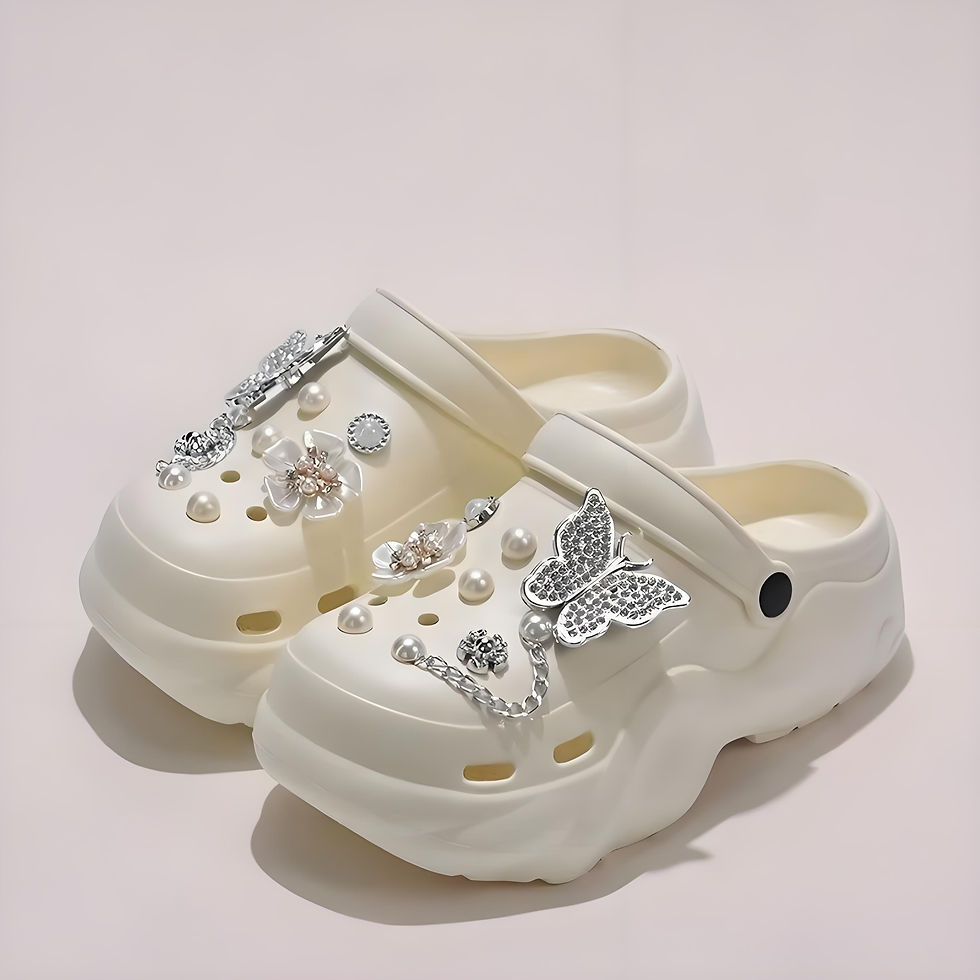 Miniatura: Women DIY Silver Chains Fashion Bear Decor Clogs Summer Sping Autumn Beach Sanda