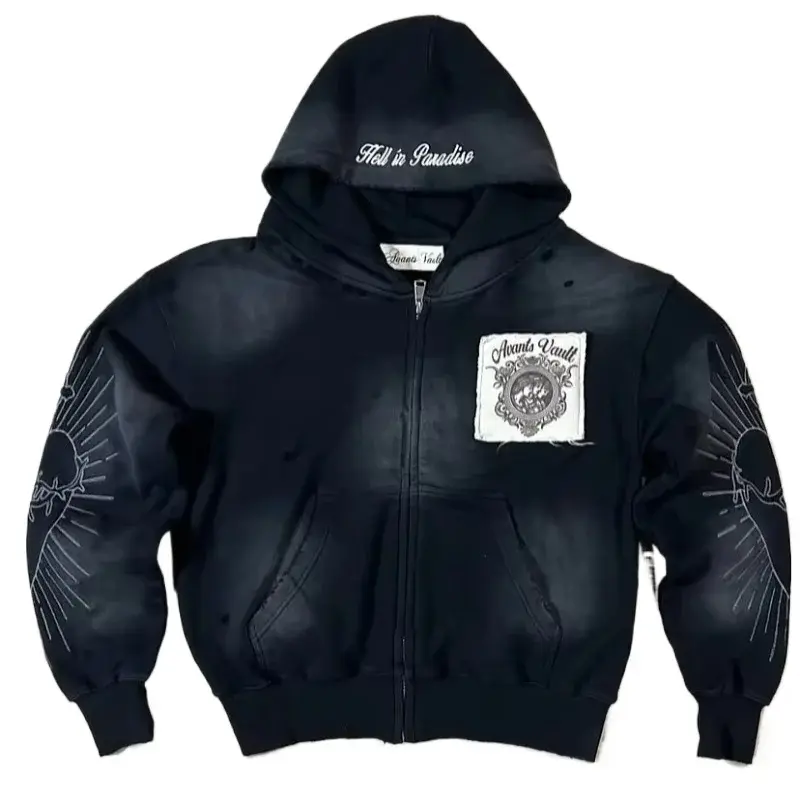 Thumbnail: American Y2K New Hip Hop Trend Zipper Hoodie Women Street Casual Loose Joker Vin