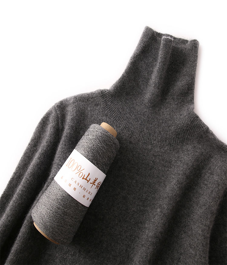 Thumbnail: Women's 100% Cashmere Sweater Turtleneck knitwear Ladies Sweater Cashmere Sweate
