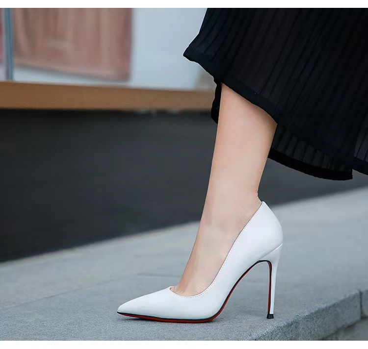Thumbnail: New Women's Red Shiny Bottom High Heels Luxury Pointed toe Pumps 12 cm Sexy Matt