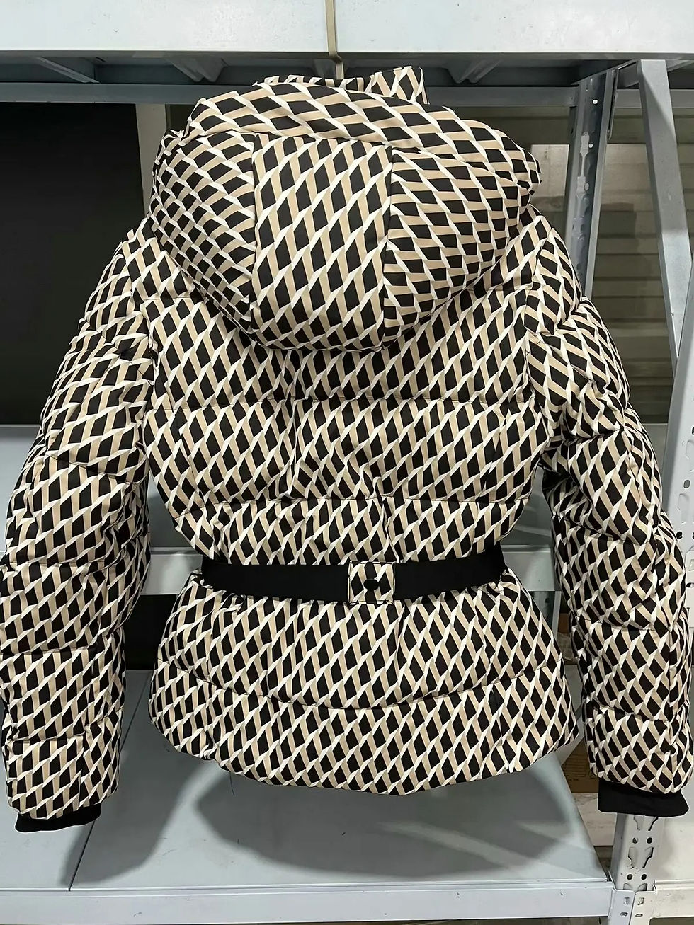 Thumbnail: Women's Winter Hooded High Waist Padded Sport Parkas Coats with Belt Female Eleg