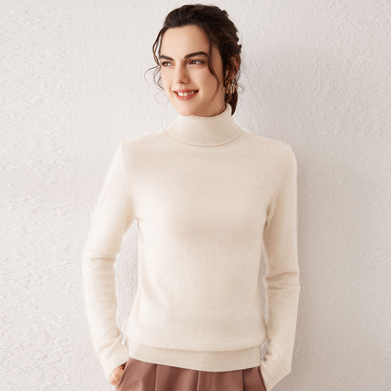 Thumbnail: Women's 100% Cashmere Sweater Turtleneck knitwear Ladies Sweater Cashmere Sweate