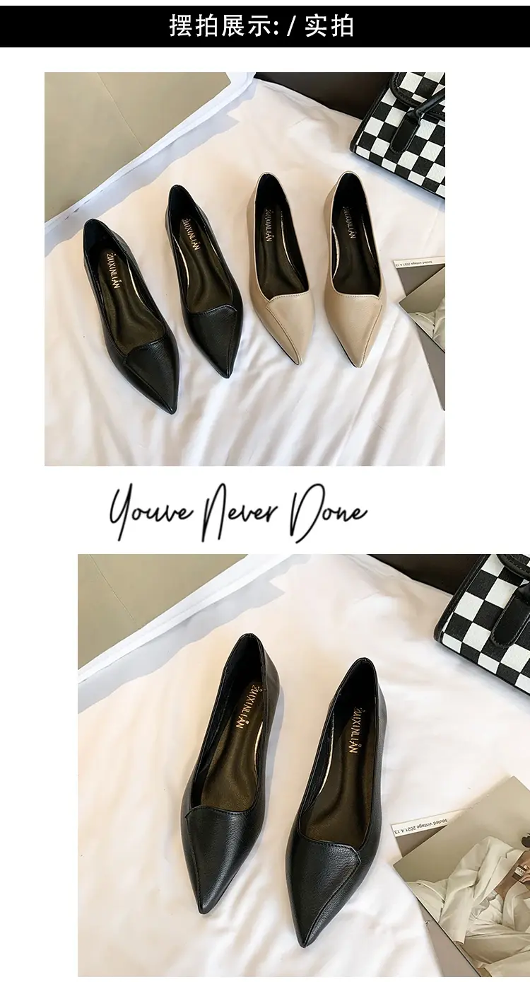 Thumbnail: Women Fashion Pointed Toe Slip on Shoes Summer Woman Loafers Comfortable Ladies 