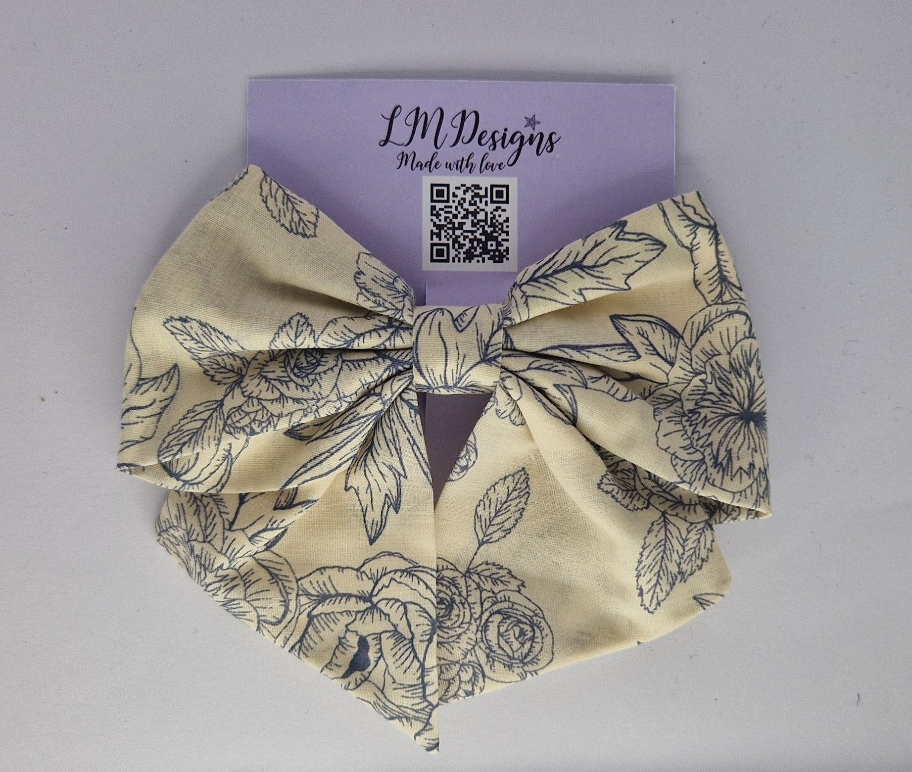 Blue Flower Sailor Bow