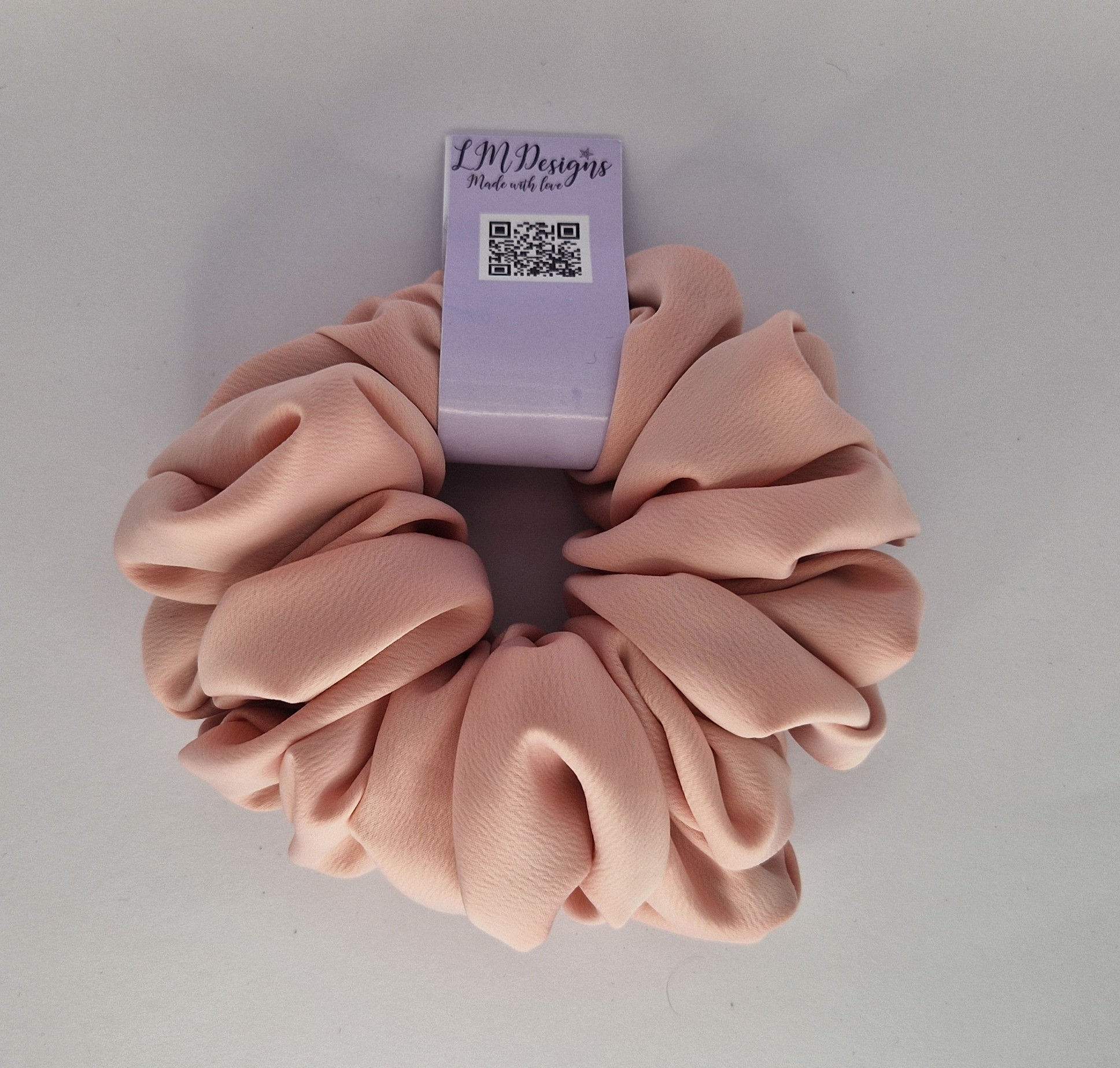 Light Pink Satin Scrunchie