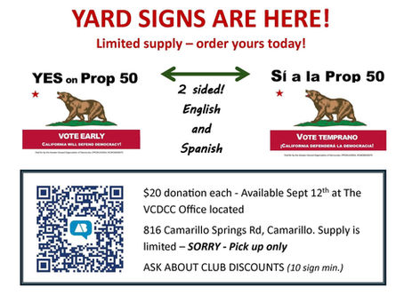 Support PROP 50! VOTE NOVEMBER 4, 2025