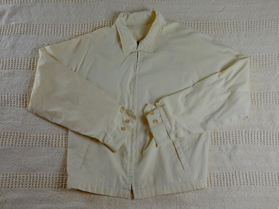 Thumbnail: Vintage Pale Yellow Harrington Jacket