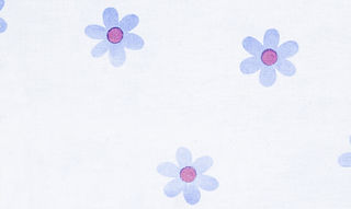 Cute Blue Flower Print