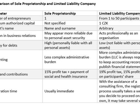 Sole Proprietorship VS Limited Liability Company
