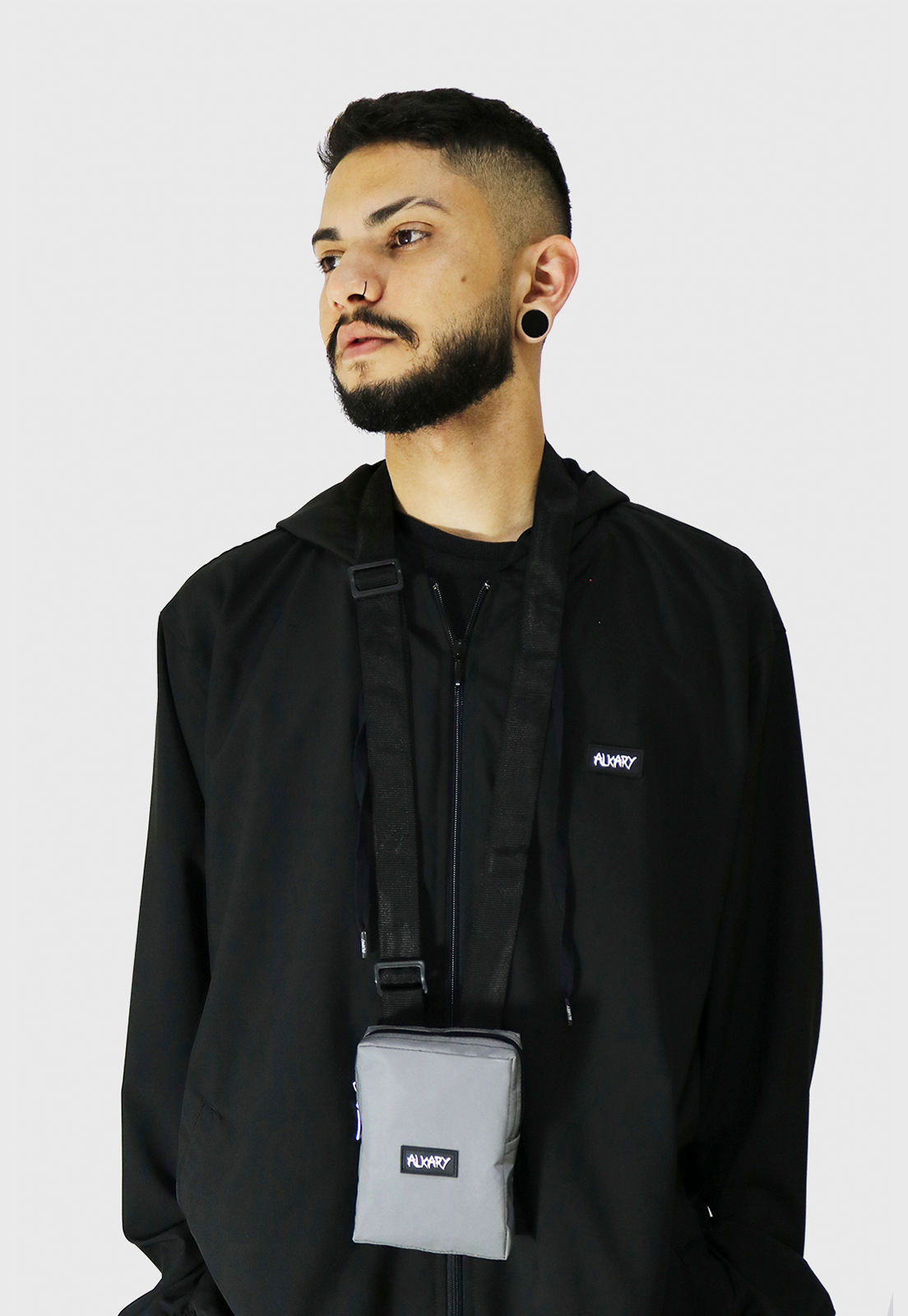 MINI BAG FESTIVAL ALKARY REFLETIVA CINZA