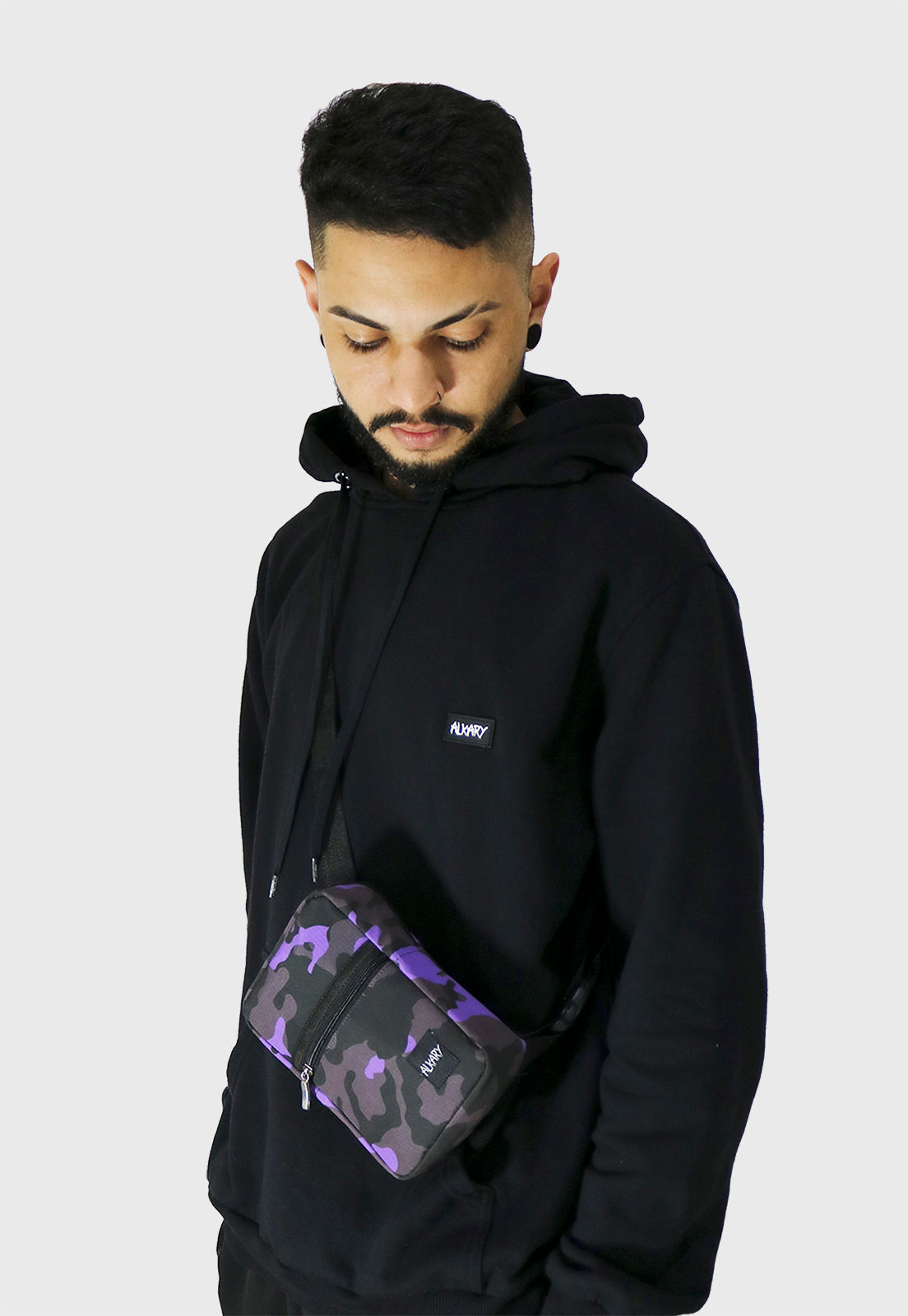 MINI BAG CAMUFLADA ALKARY ROXA