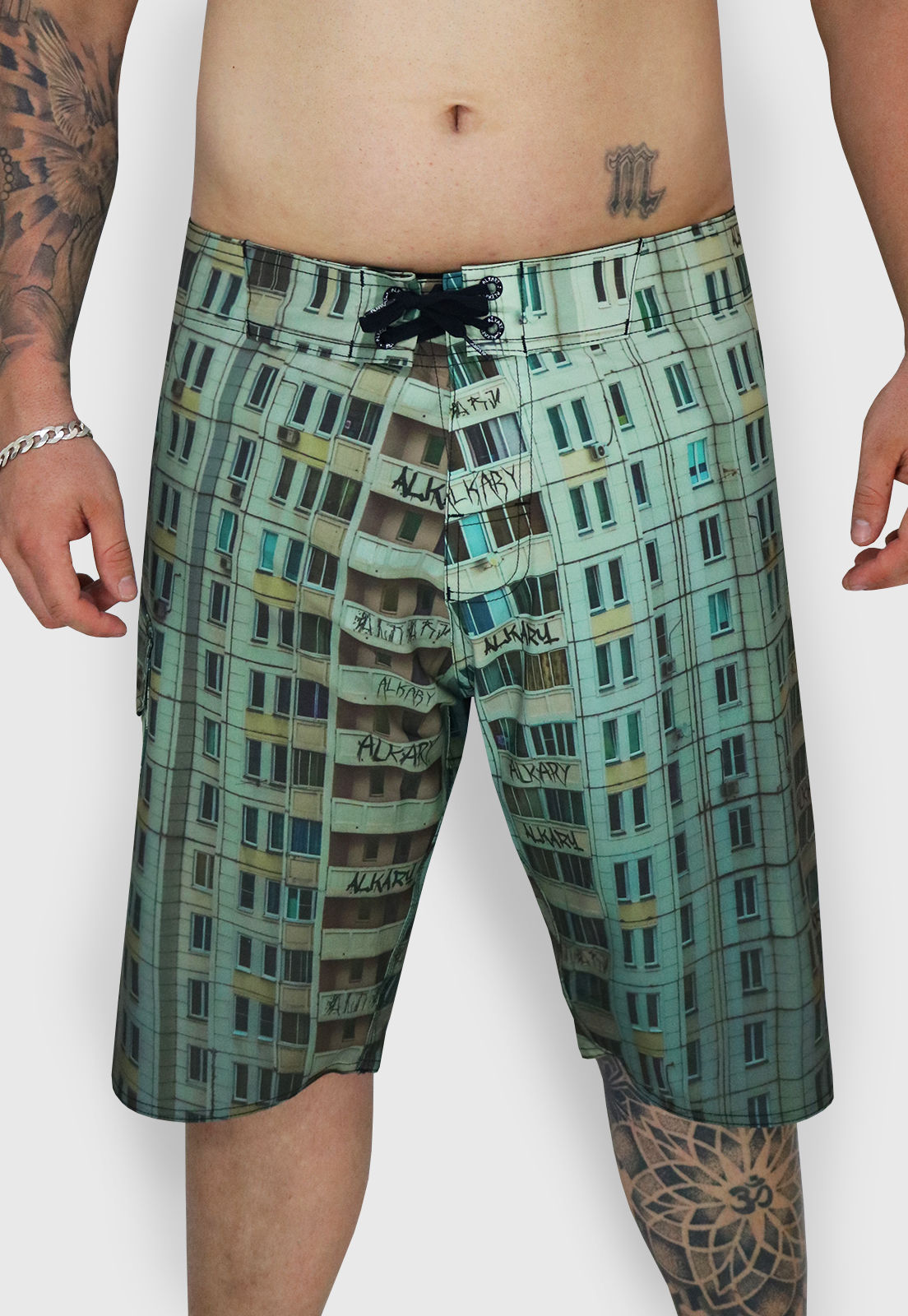 Bermuda Água Alkary Pixação Azul