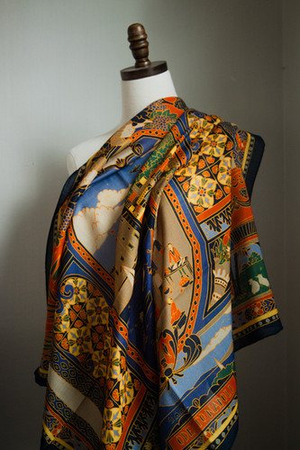 Ode to Napoli 90cm Scarf - Arancio | Antoniella Apparel Ode to Napoli 90cm Scarf - Arancio | Antoniella Apparel