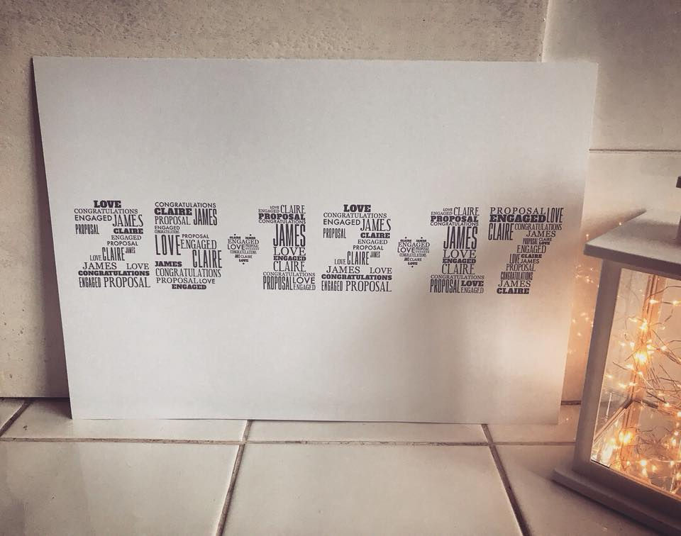 SPECIAL DATE TYPOGRAPHY PRINT