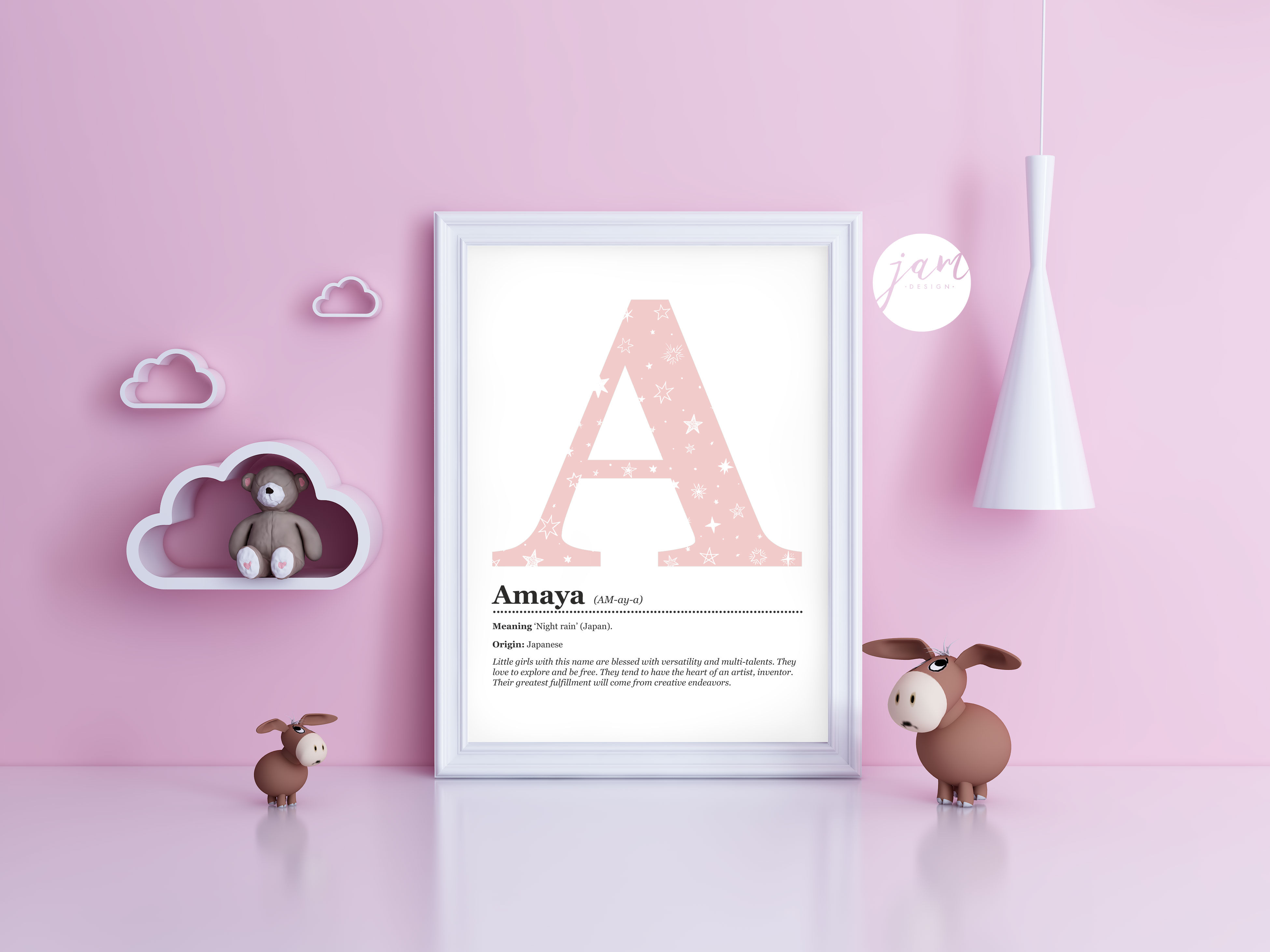 NAME MEANING / ORIGIN PRINT FOR GIRLS