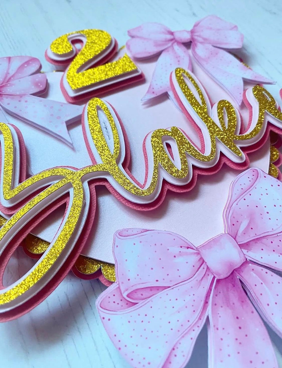 Thumbnail: BOW CAKE TOPPER