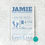 Thumbnail: PERSONALISED NEW BABY BOY PRINT (WITHOUT PHOTO)