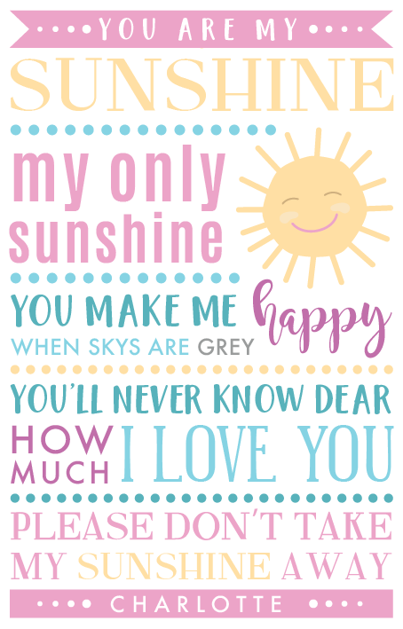 Thumbnail: YOU ARE MY SUNSHINE PRINT