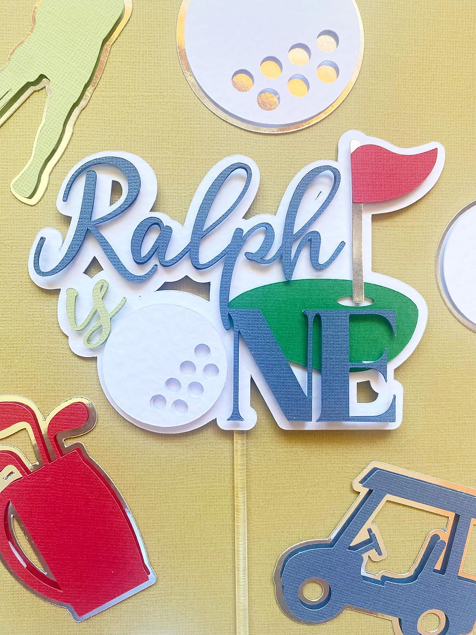 Thumbnail: HOLE IN ONE 1ST BIRTHDAY CAKE TOPPER