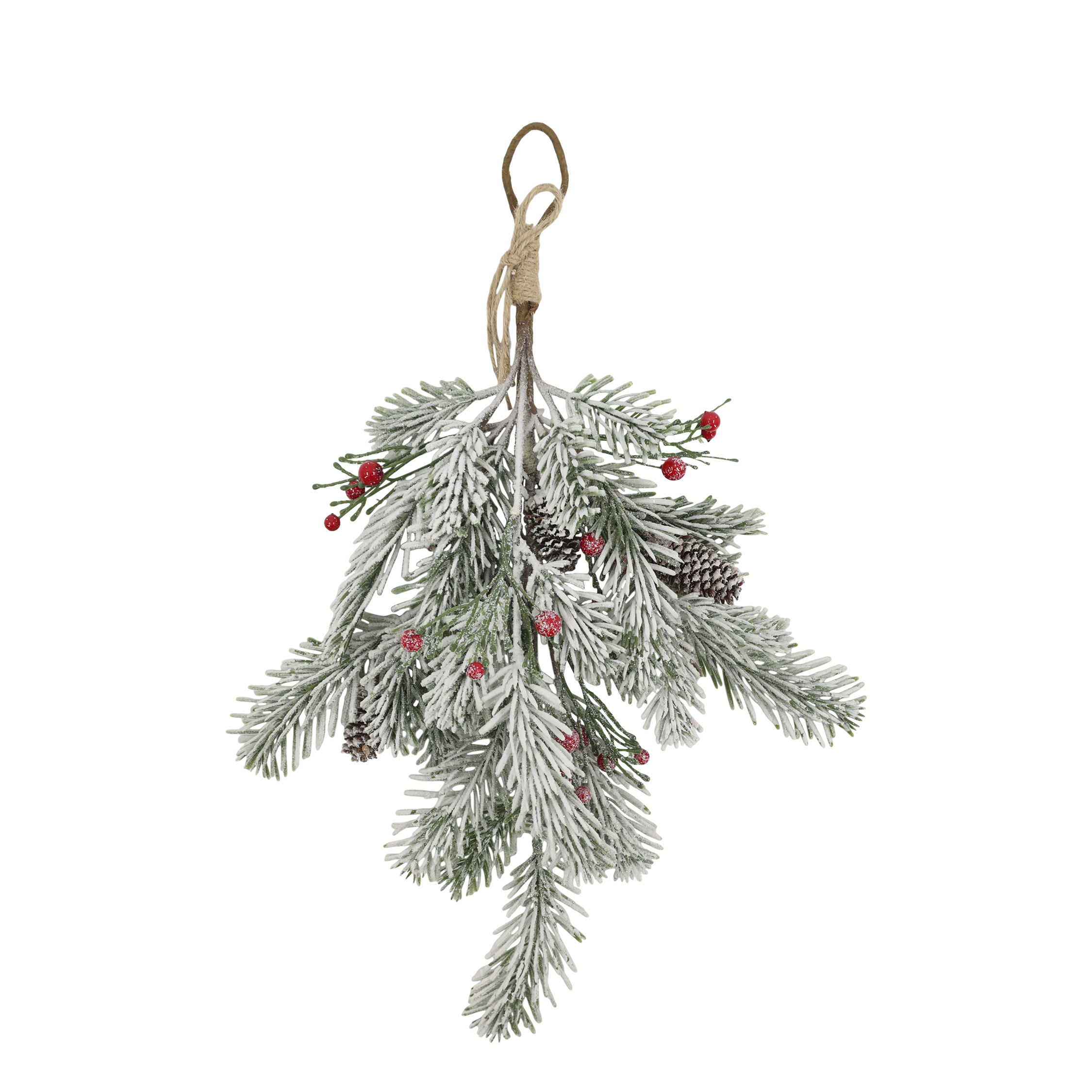 CHIC ANTIQUE - MAZZETTO PENDENTE CON NEVE E BACCHE
