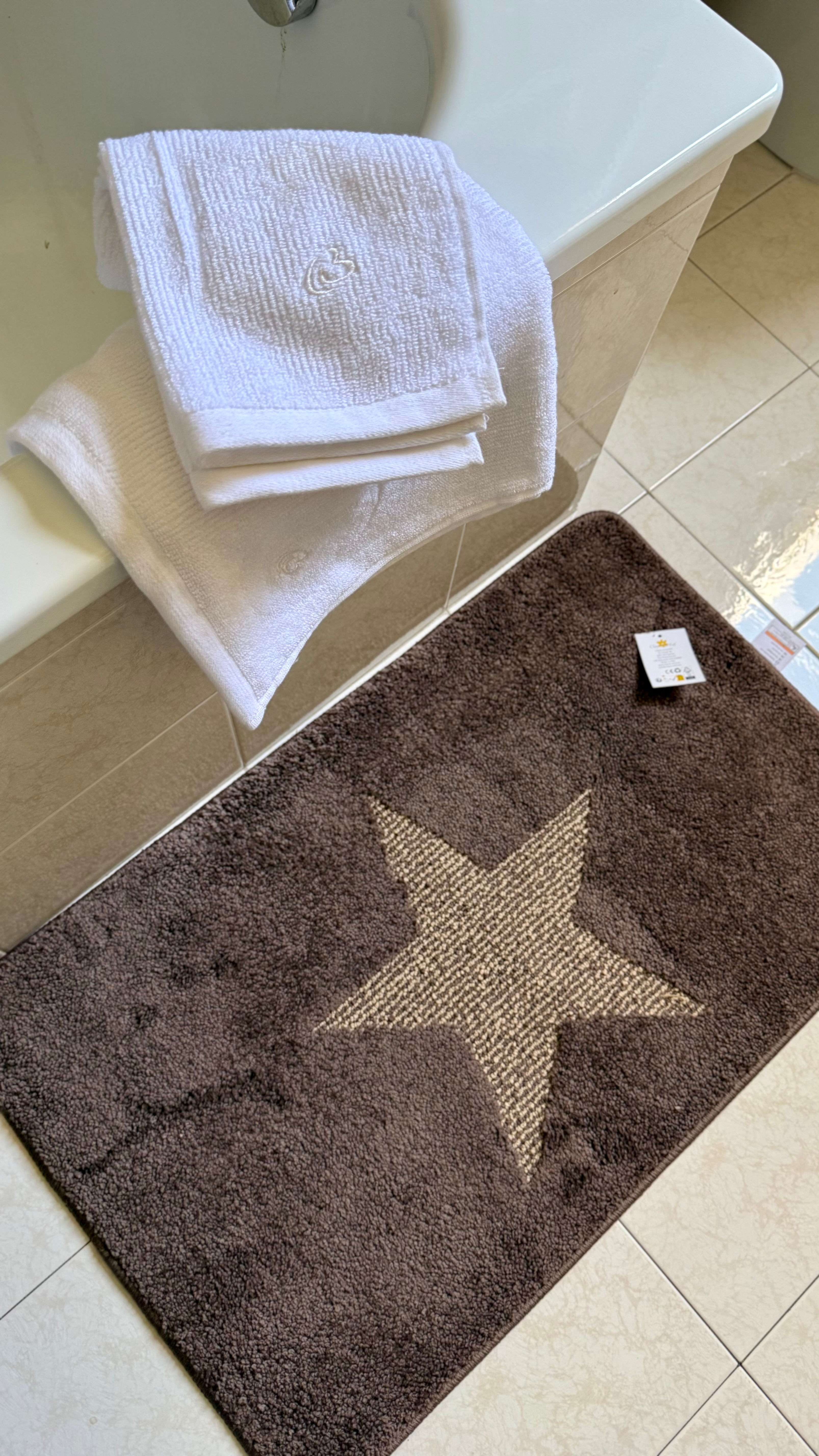 CLAYRE & EEF - TAPPETO BAGNO STELLA MARRONE - CM78