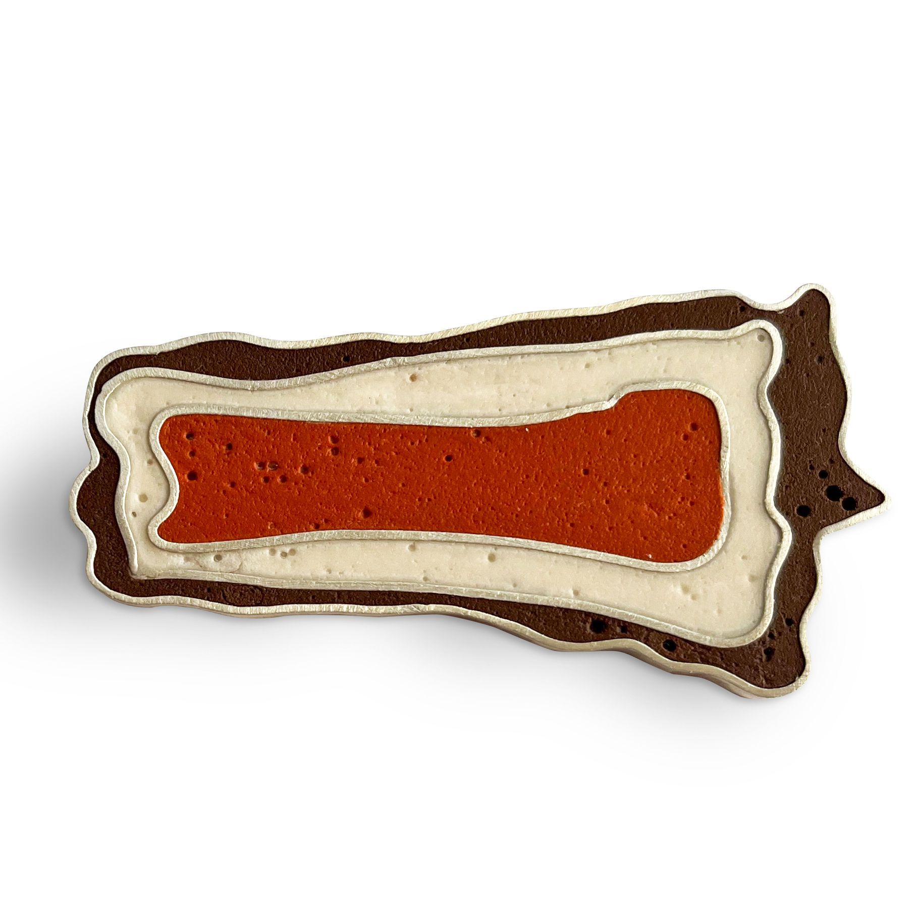 Silver and jesmonite brooch