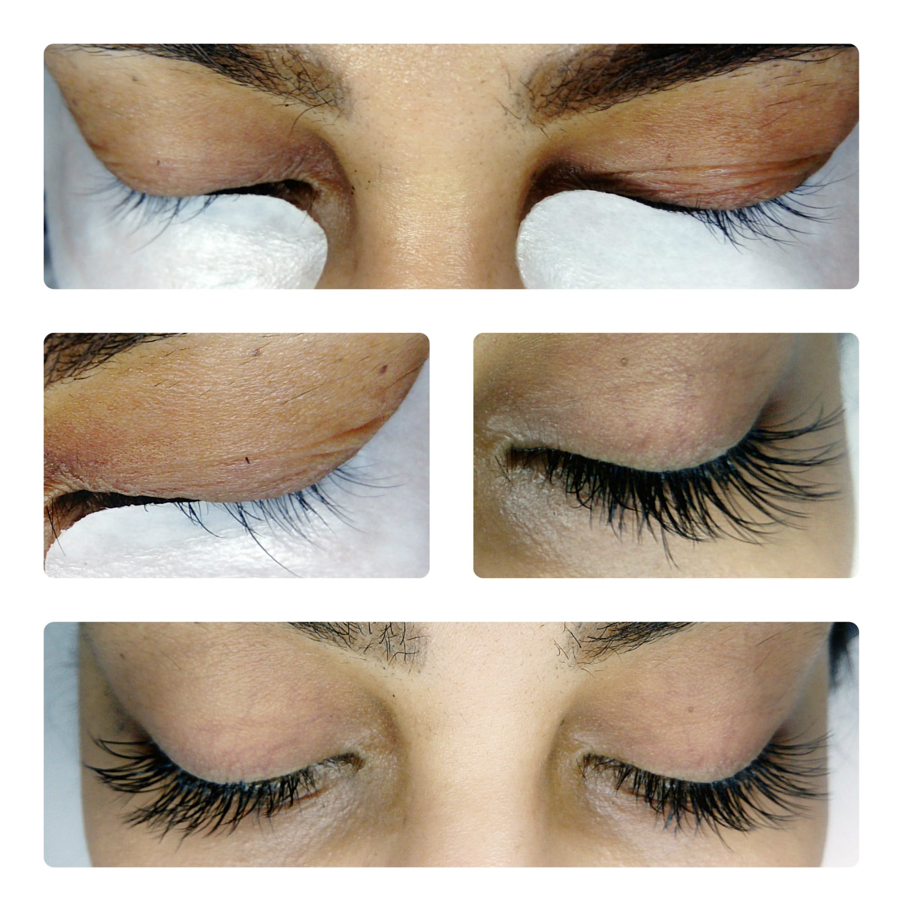 Lashes London individual extensions before after galley
