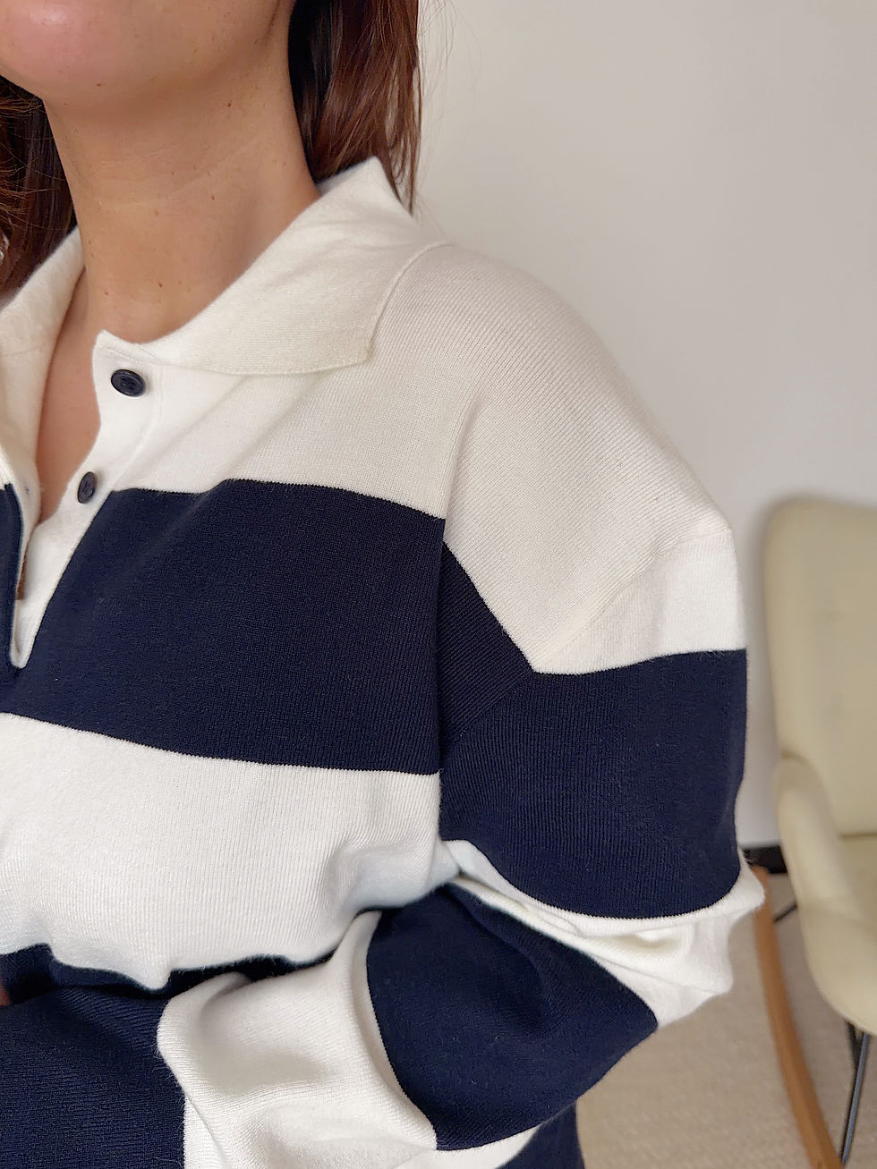 Thumbnail: NAVY STRIPE KNIT