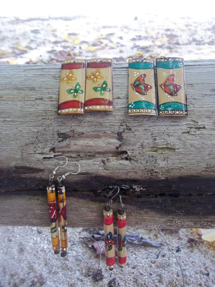 Aretes de Bambú