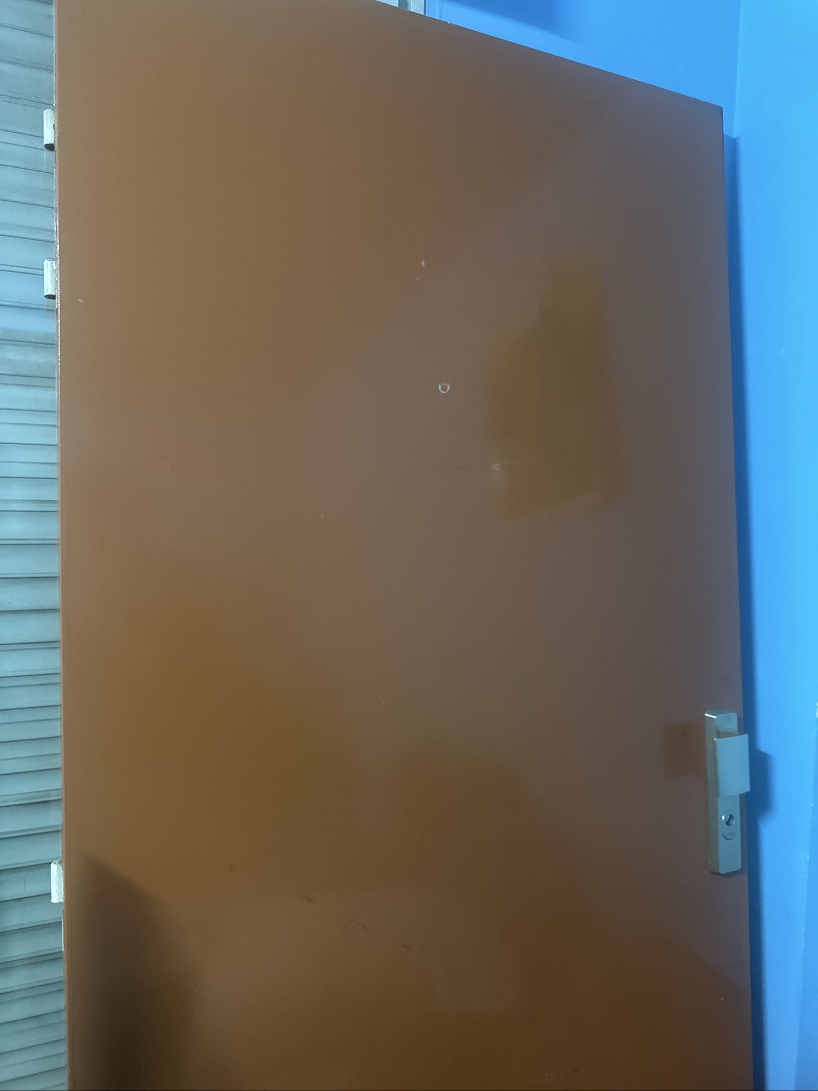 Porte pleine battante marron