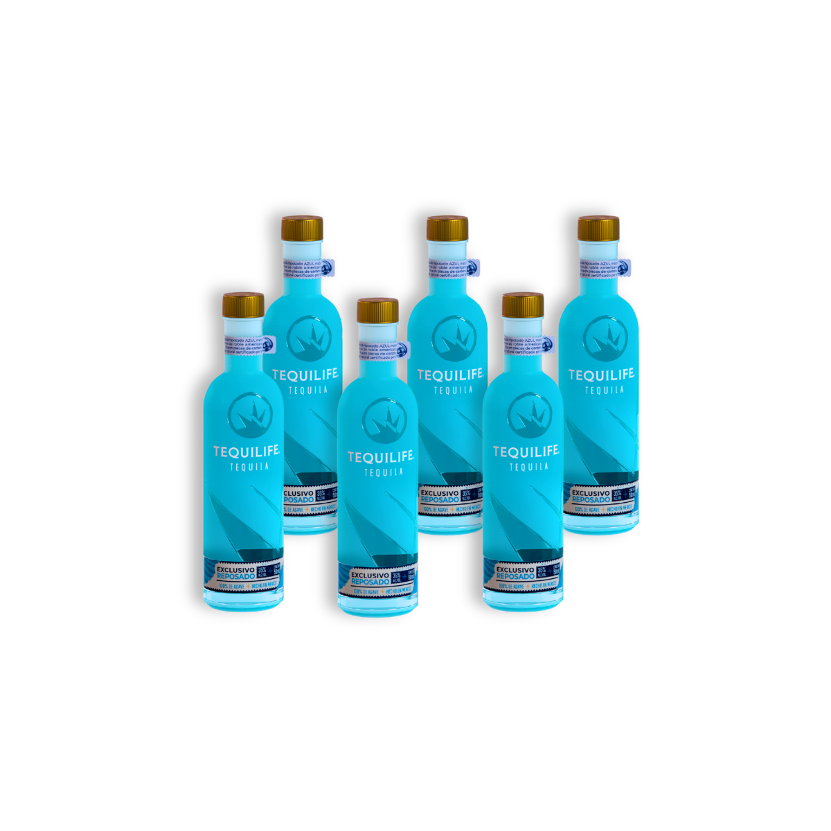 6 MINIS TEQUILIFE AZUL